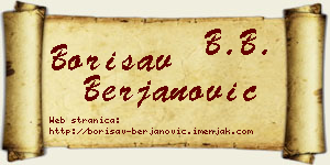 Borisav Berjanović vizit kartica